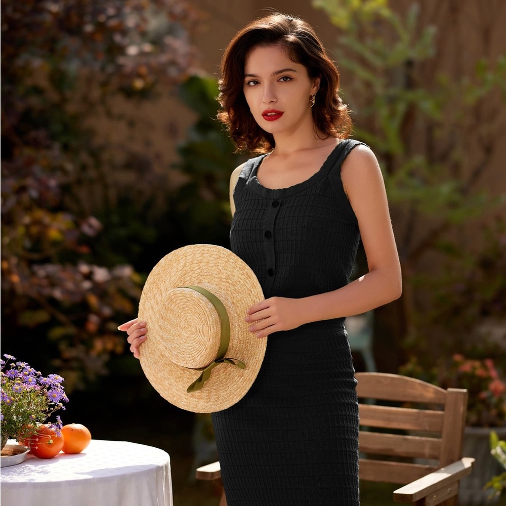 NWT ✨Belle Poque Jaquered Cardigan Elegant Black Tank Top